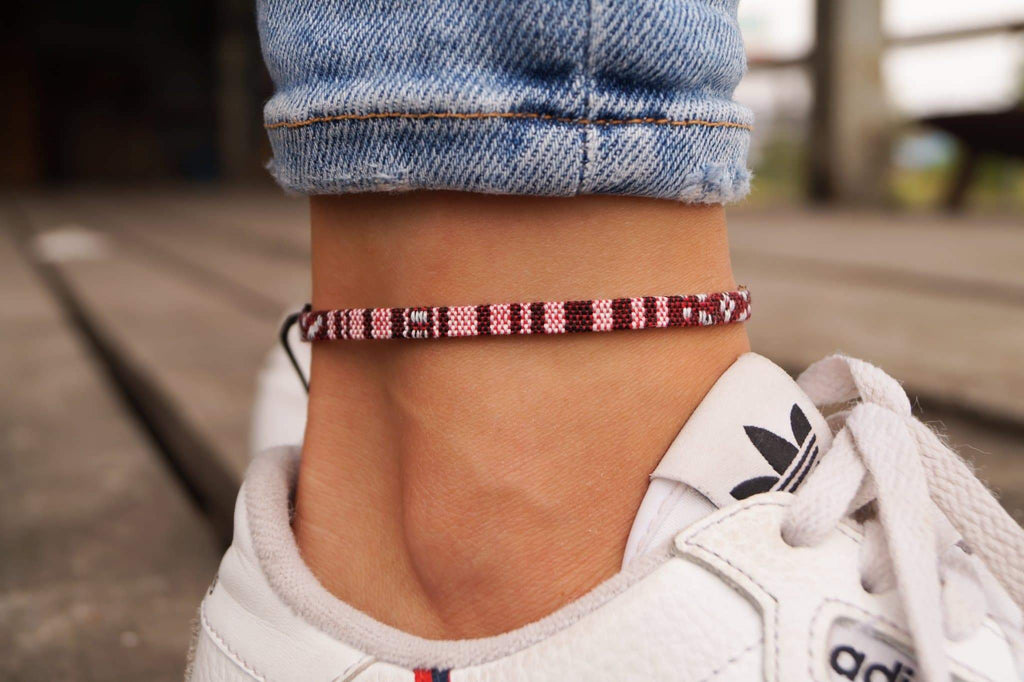 Ruby sales ankle bracelet