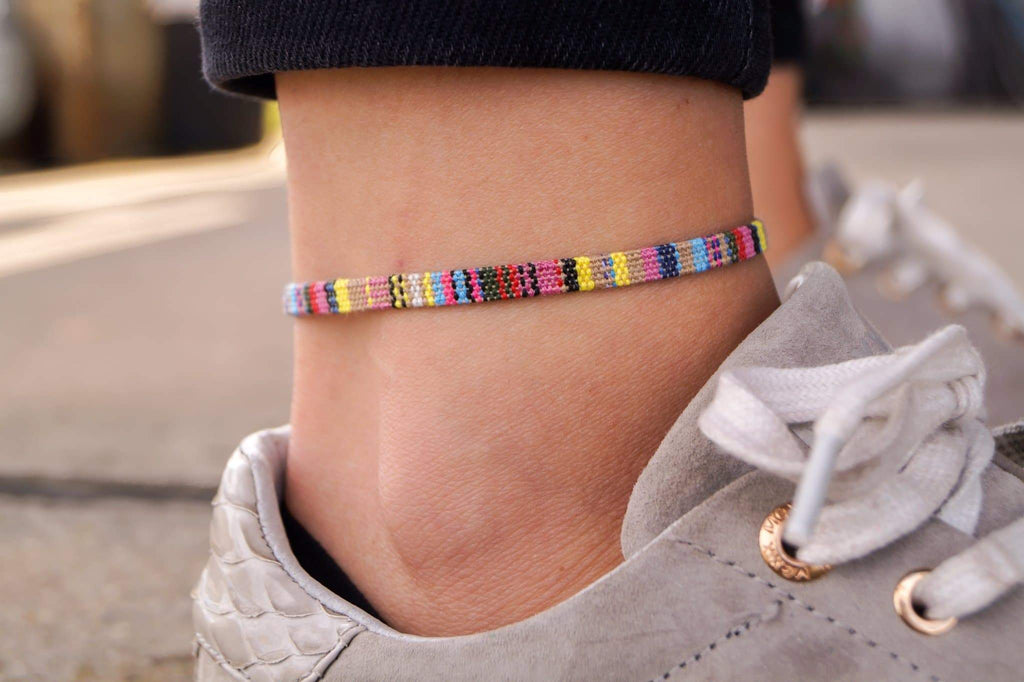 Boho Surfer Anklet Flat- Yellow