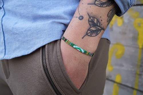 Surfer Bracelet - Green Ethno